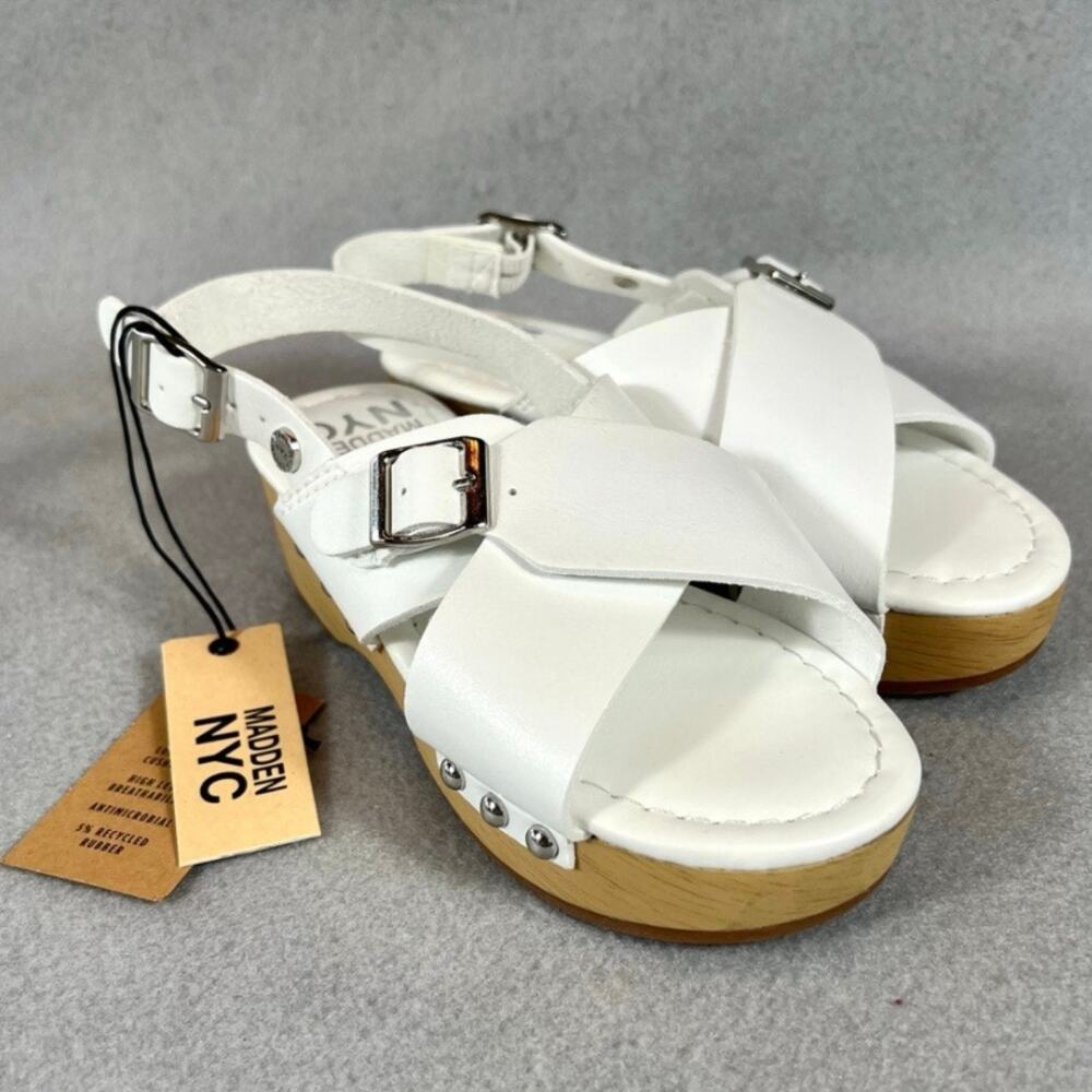NEW Madden Girls White Platform Sandals Size 12 Shoes NWT